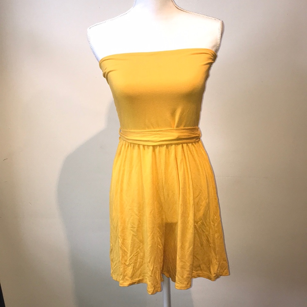 ASOS Strapless Yellow Romper